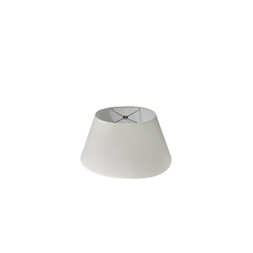 Lampshades Inc. Oval Hardback Lampshade, 5"x7" Top x 13"x18" Bottom x 8.5" Slant Height, White